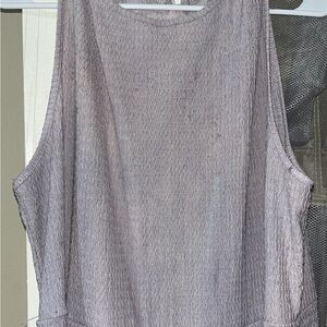 Women's Sleeveless Textured Top - Gray